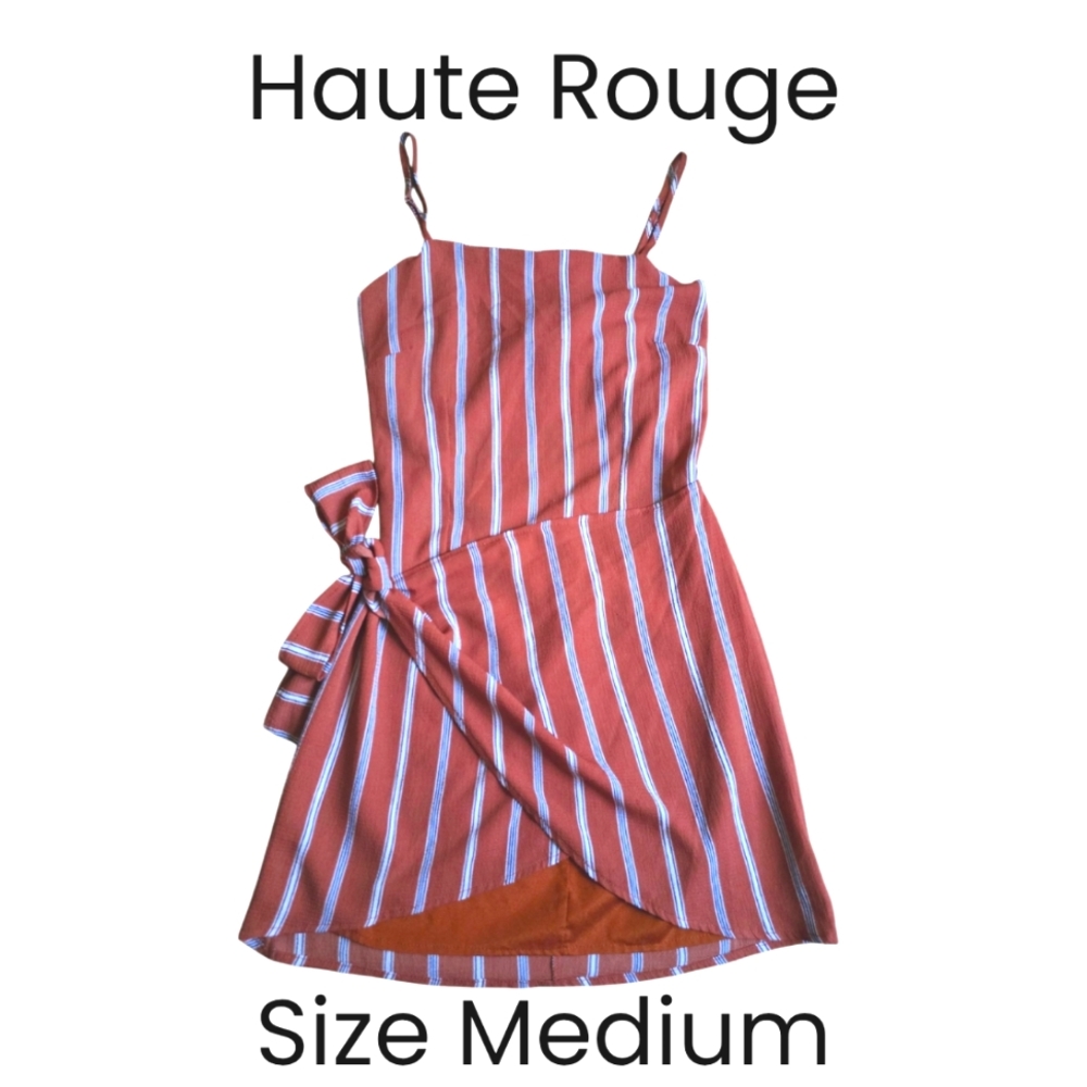Haute Rogue Burnt Orange Wrap Around Dress